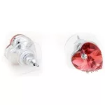  Herzohrringe, Padparadscha, verziert mit Swarovski-Kristallen