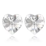  Herzohrringe, Kristall, verziert mit Swarovski-Kristallen