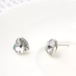  Herzohrringe, Kristall, verziert mit Swarovski-Kristallen