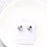  Herzohrringe, Kristall, verziert mit Swarovski-Kristallen