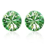  Runde Ohrringe, Peridot, verziert mit Swarovski-Kristallen