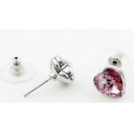  Herz-Schmuckset, Light Rose, verziert mit Swarovski-Kristallen