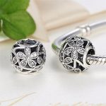 Silberanhänger, Blumenperle