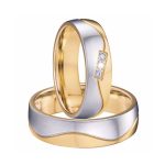 Női karikagyűrű nemesacélból, aranybevonattal, 10-es méret