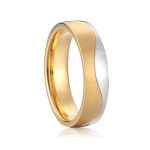 Férfi karikagyűrű nemesacélból, aranybevonattal, 12-es méret