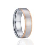 Férfi karikagyűrű rózsaarany bevonattal, 12-es méret