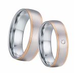 Férfi karikagyűrű rózsaarany bevonattal, 12-es méret