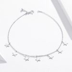 Silbernes Fußkettchen mit Sternen