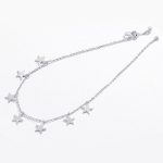 Silbernes Fußkettchen mit Sternen
