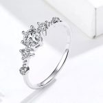 Silberner Verlobungsring, Größe 6