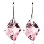  Rautenohrringe, Light Rose, verziert mit Swarovski-Kristallen