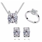 Schmuckset, verziert mit Swarovski-Kristallen, Kristall