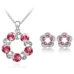 Schmuckset, verziert mit Swarovski-Kristallen, grün