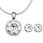  Kreisförmiges Schmuckset, verziert mit Swarovski-Kristallen