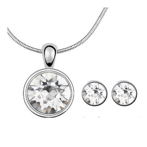  Kreisförmiges Schmuckset, verziert mit Swarovski-Kristallen