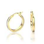 Creolen aus 14-karätigem Gold mit Kristallen