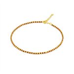 Fußkettchen aus 14-karätigem Gold, Keramik und Gold, rot