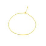 Fußkettchen aus 14-karätigem Gold, Keramik und Gold, Weiß