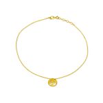 Fußkettchen aus 14-karätigem Gold mit Lebensbaum-Anhänger