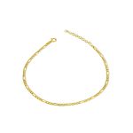 14k Gold Fußkettchen Figaro, 26,5 cm