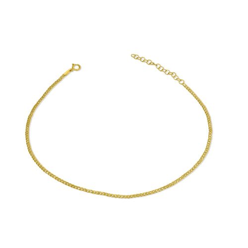 14k Gold Fußkettchen abgeflacht Pancer, 27,5 cm