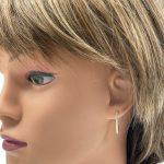 Creolen aus 14-karätigem Gold, Durchmesser 21 mm, mit Kristallen