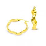 Ohrringe aus 14-karätigem Gold, gewellt