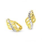 Ohrringe aus 14-karätigem Gold mit Flechtmuster