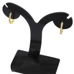 Creolen aus 14-karätigem Gold, verziert mit Kristallen