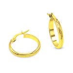 Creolen aus 14-karätigem Gold, graviert