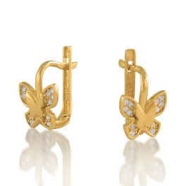 Ohrringe aus 14-karätigem Gold, Schmetterling
