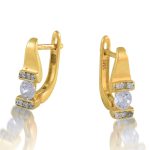 Ohrringe aus 14-karätigem Gold mit Kristallen