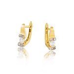 Ohrringe aus 14-karätigem Gold mit Kristallen