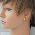 Creolen aus 14-karätigem Gold mit Kristalleinlage