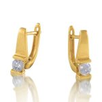 Trapezförmige Ohrringe aus 14-karätigem Gold