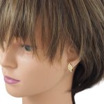 Ohrringe aus 14-karätigem Gold in Form einer Raute