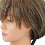 Ohrringe aus 14-karätigem Gold, sechseckig, verziert mit Kristallen