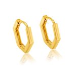 Creolen aus 14-karätigem Gold, sechseckig