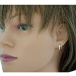 Kleine Creolen aus 14-karätigem Gold mit Kristallen