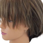 Rechteckige Ohrringe aus 14-karätigem Gold mit Kristallen