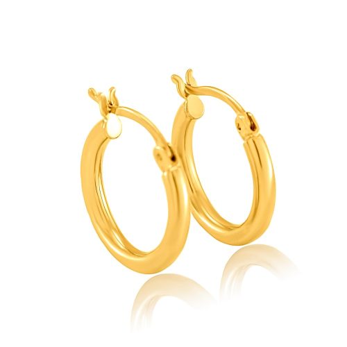 Creolen aus 14-karätigem Gold, hohl 19 mm
