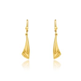 Ohrringe aus 14-karätigem Gold, hängendes Trapez