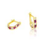 Ohrringe aus 14-karätigem Gold, rosa