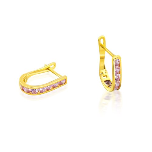 Ohrringe aus 14-karätigem Gold, rosa