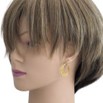 Creolen aus 14-karätigem Gold, geflochten, gedreht, 2,5 cm