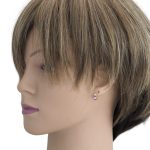 Ohrringe aus 14-karätigem Gold für Kinder, rosa Kristall