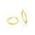 Einfache Creolen aus 14-karätigem Gold, 20 mm