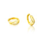 Creolen aus 14-karätigem Gold mit Kristallen