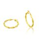 Ohrringe aus 14-karätigem Gold, gedrehter Ring, 19 mm