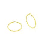 Ohrringe aus 14-karätigem Gold, Creole, 40 mm